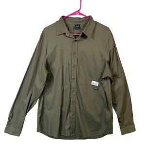 Oakley Men's M Performance Fit Button Up Shirt Rip Stop Quick Dry EUC